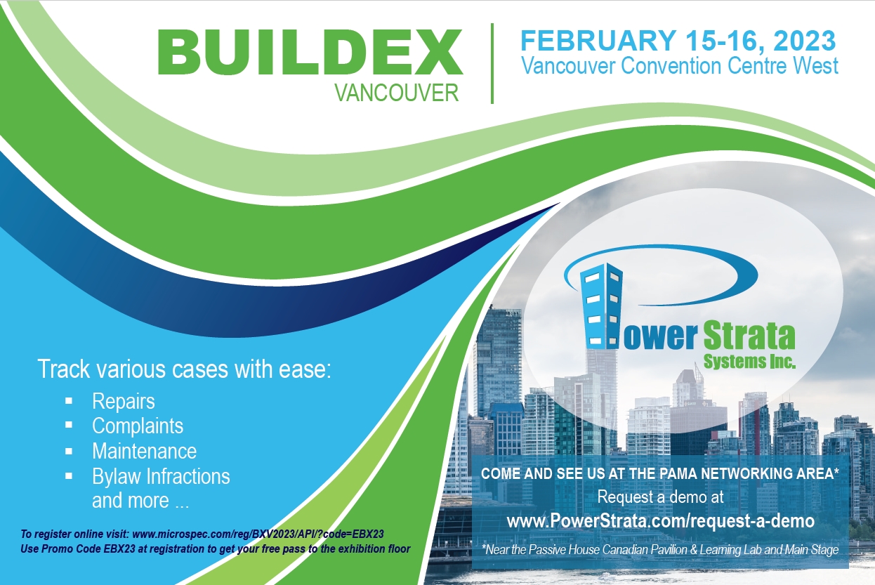 Power Strata Systems Exhibiting at Buildex Vancouver - February 15 and 16, 2023 - Vancouver Convention Centre West 